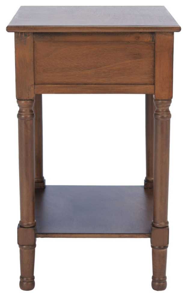 Dalton One Drawer Accent Table Brown   Traditional   Side Tables And End Tables   by AED Luxury Home Decor  Houzz