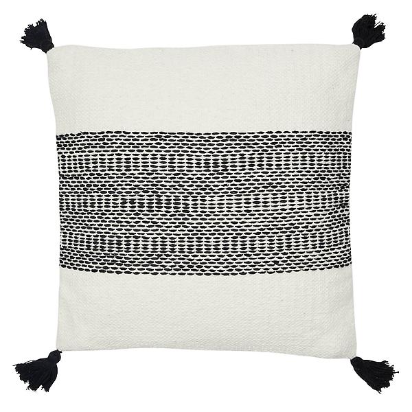 Dormify Brooklyn Embroidered Woven Tassel Square Pillow