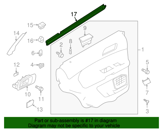 Genuine OE Ford Belt Weather-Strip - BB5Z-7825861-A