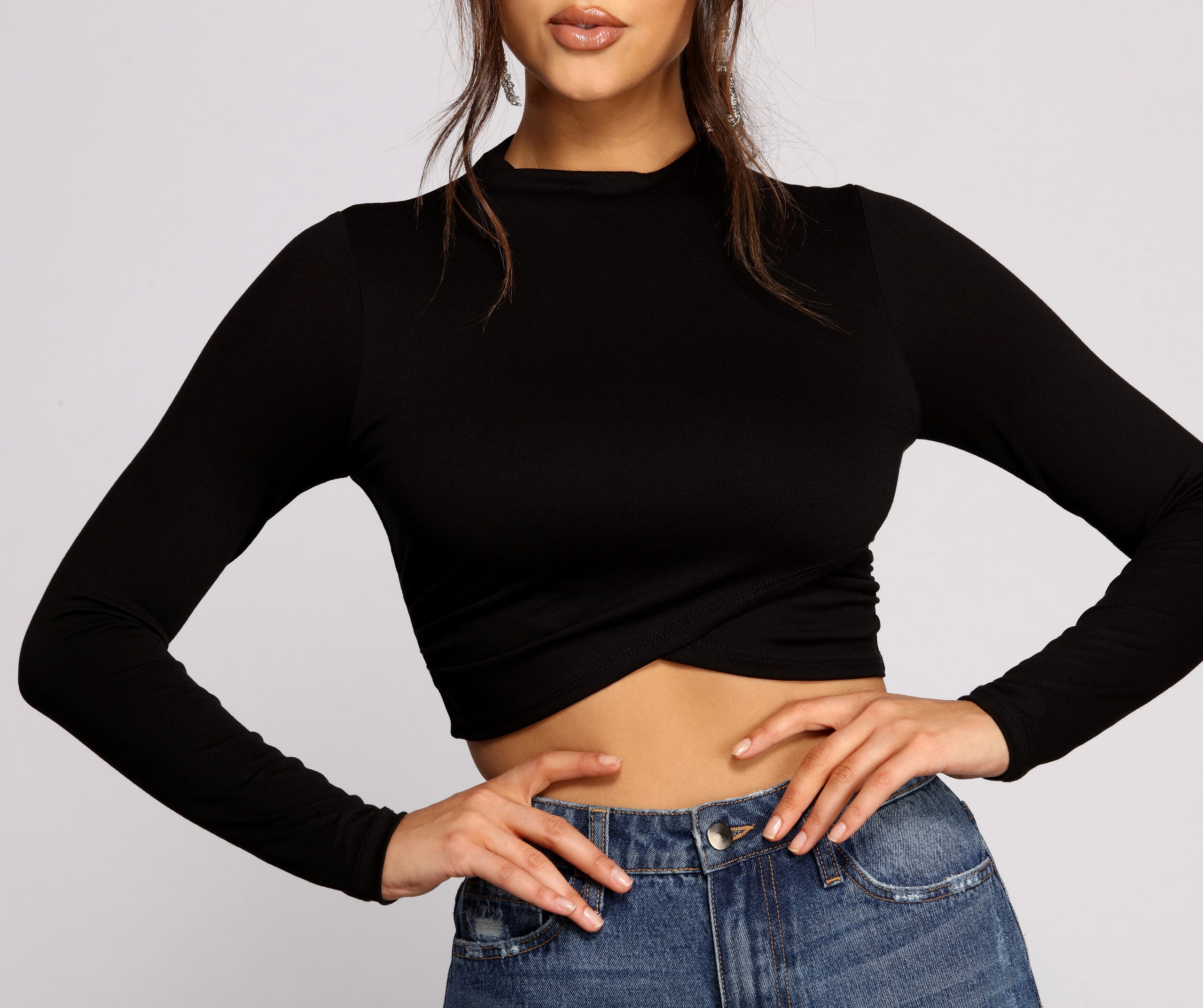 Stylish Stunner Crepe Knit Crop Top