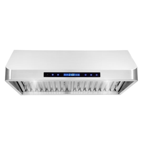 30 in. Ducted Under Cabinet Range Hood in Stainless Steel with Touch Display， LED Lighting and Permanent Filters