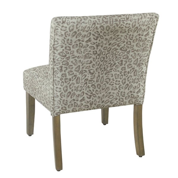 Porch and Den Alvord Grey Cheetah Accent Chair with pillow