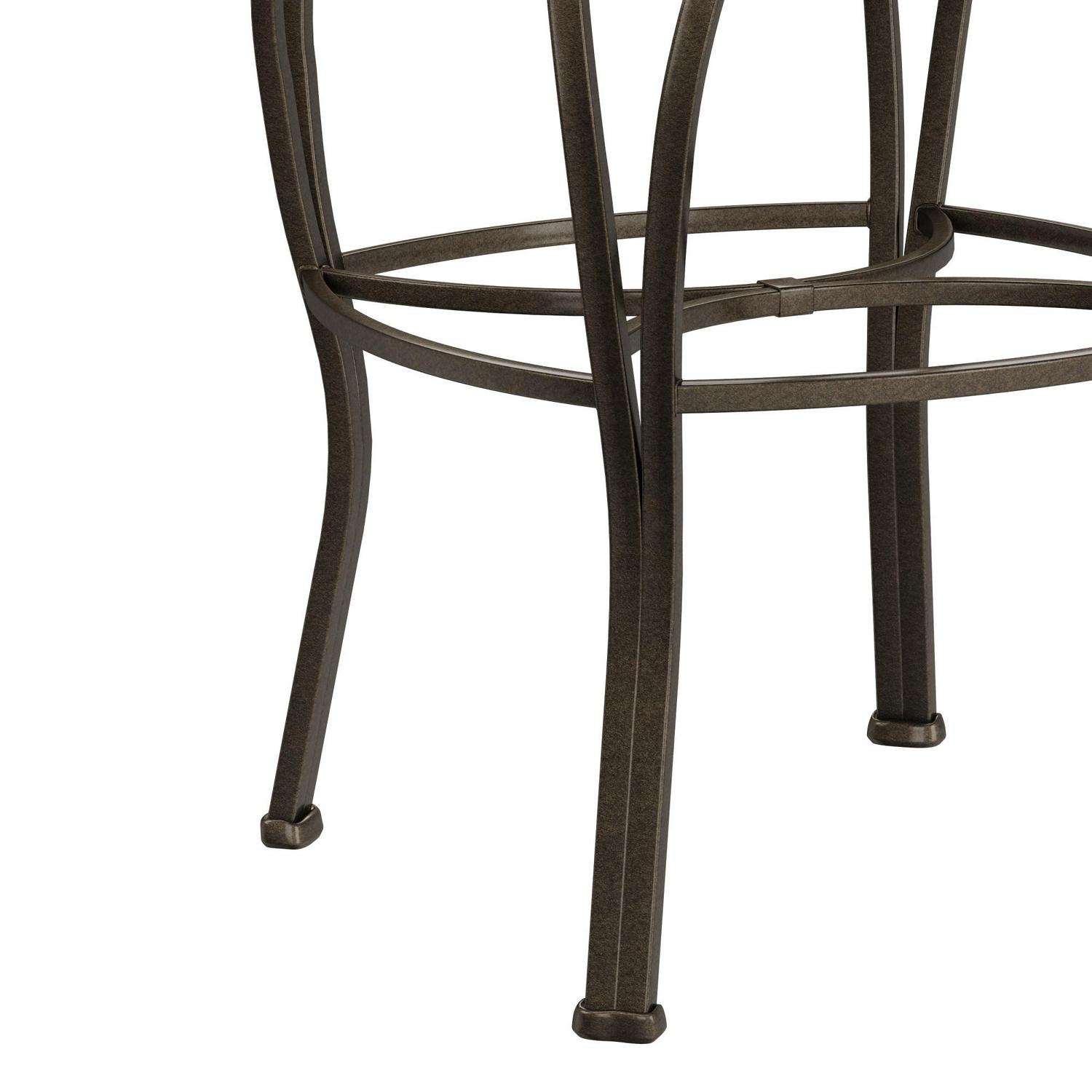 Hillsdale Furniture Montello 32.5 Metal Upholstered Swivel Bar Height Stool， Old Steel