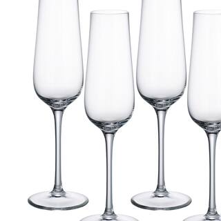 Villeroy  Boch Purismo 9 fluid oz. Lead Free Crystal Champagne Glass (4-Pack) 1137818134