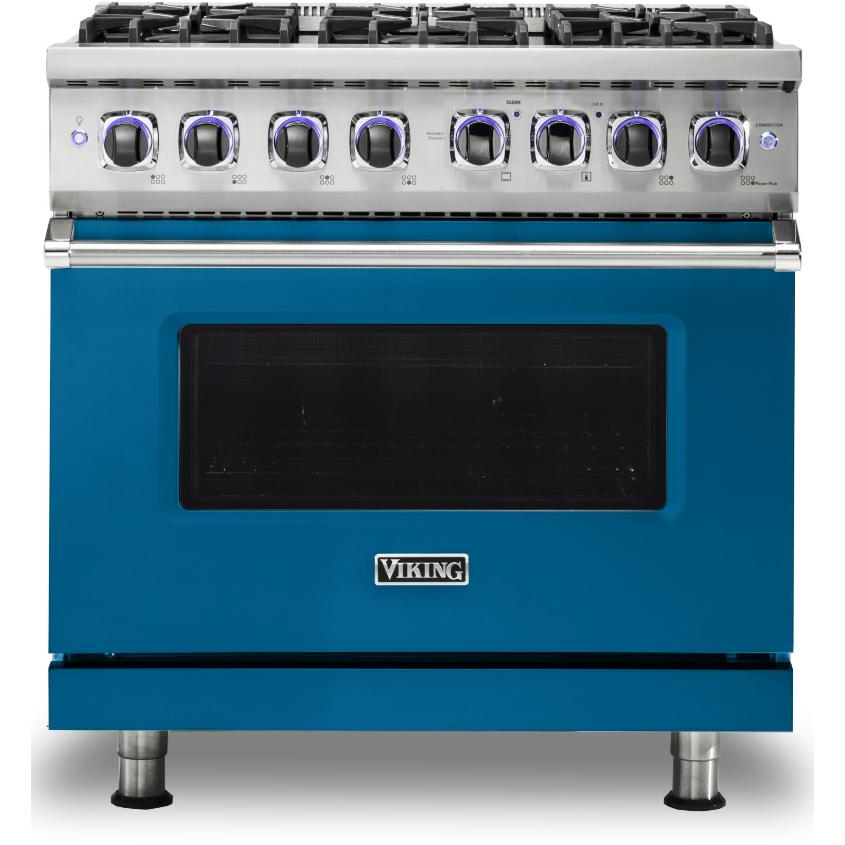 Viking 36-inch Freestanding Dual-Fuel Range with Elevation Burners CVDR7362-6BABLP