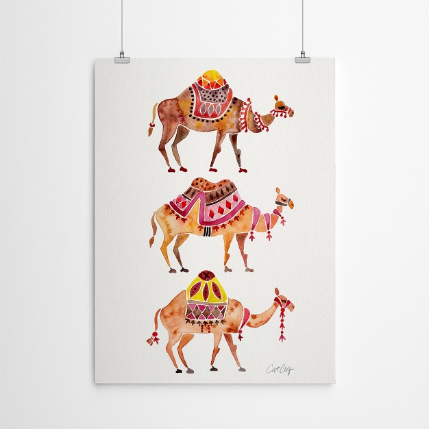 Americanflat Minimalist Animal Camel Train By Cat Coquillette Poster