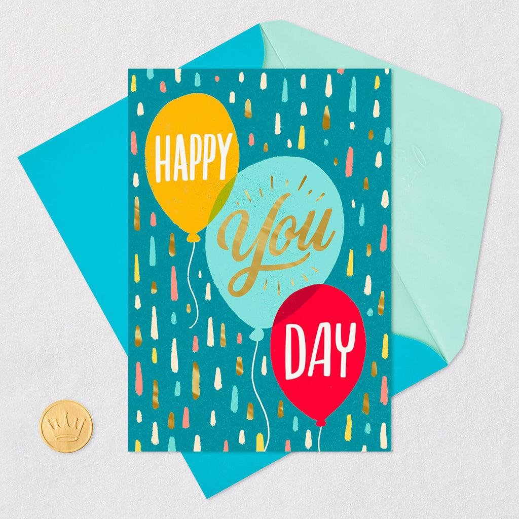 Hallmark  Happy You Day Balloons Video Greeting Birthday Card