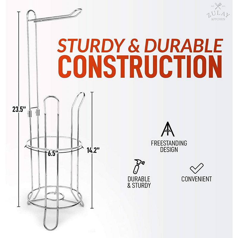 Toilet Paper Holder Stand and Storage