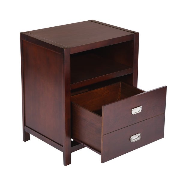 Homylin 22.3 in. Rectangle Wood End Table with a Drawer