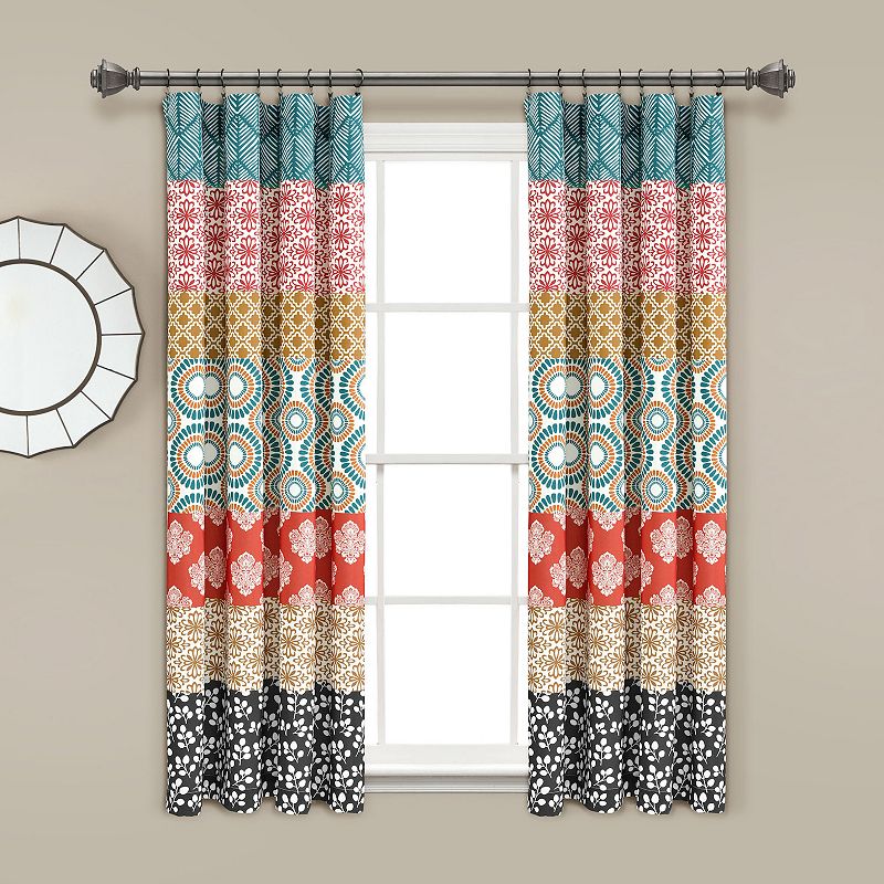 Lush Decor Bohemian Stripe Window Curtains Set