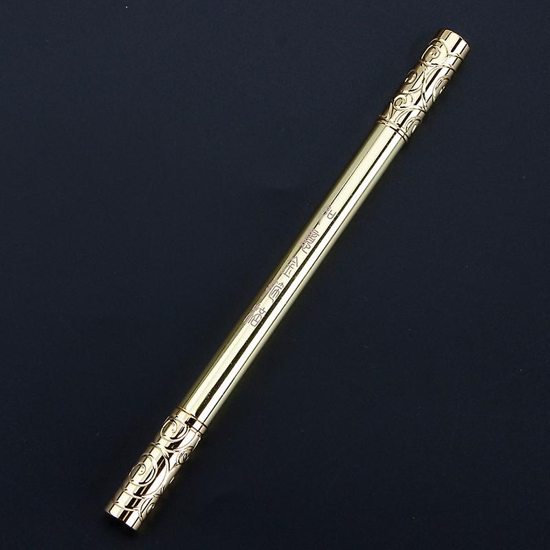 Hand Made Brass Pen Creative Ruyi Golden Cudgel Stationery Metal Neutral Pen Business Retro Gold Signature Pen