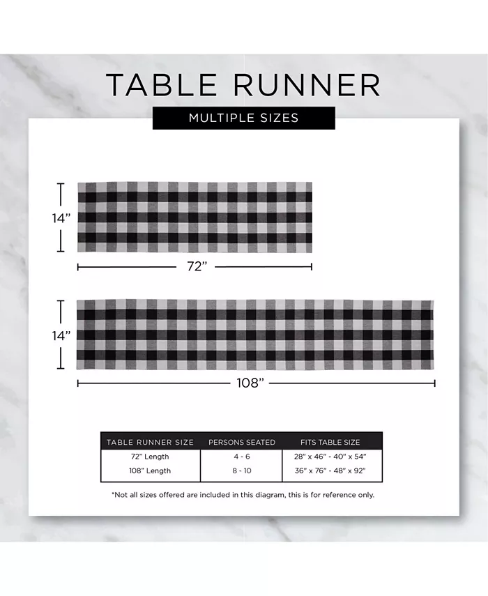 Design Imports Farmhouse Gingham Table Runner