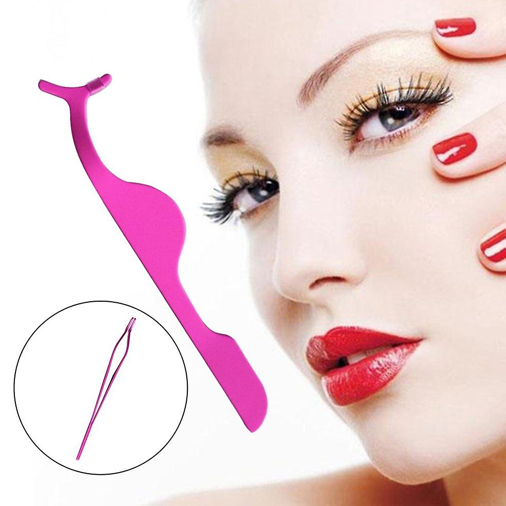 Multifunctional False Eyelashes Stainless Steel Auxiliary Clip Tweezers Tool