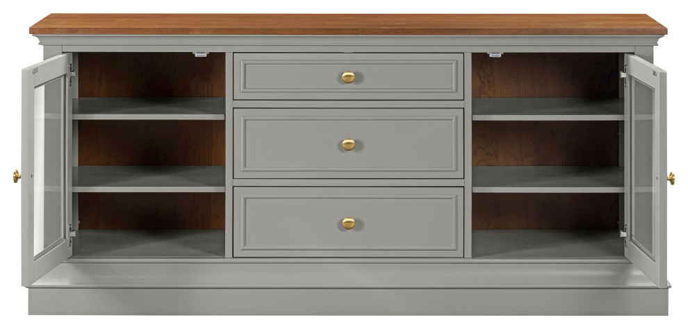 Hudson Gray Entertainment Center   Transitional   Entertainment Centers And Tv Stands   by First of a Kind USA Inc  Houzz