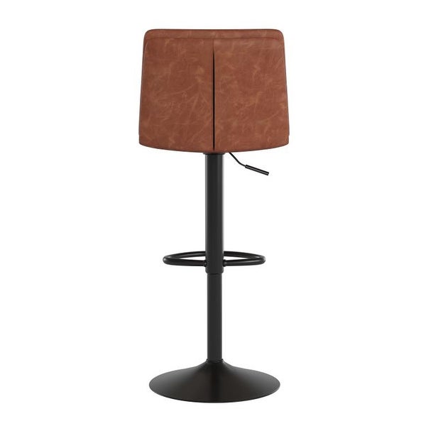 Flash Furniture Hughes Modern Height LeatherSoft Barstools， Set of 2 - 19.75