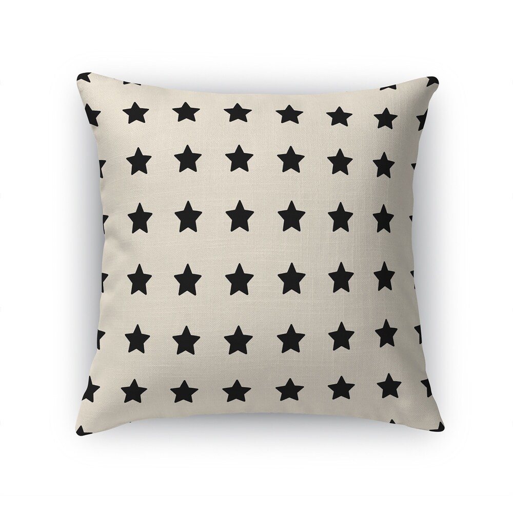 BLACK STARS Accent Pillow By Kavka Designs