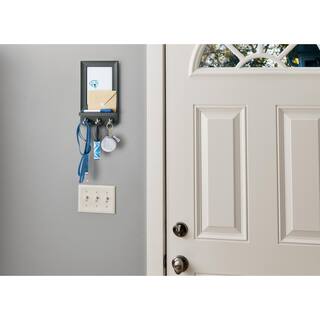 Command 2 lb. Slate Hanging Dry Erase Message Center (1 Organizer 3 Hooks 8 Strips) HOM24DEBS-ES