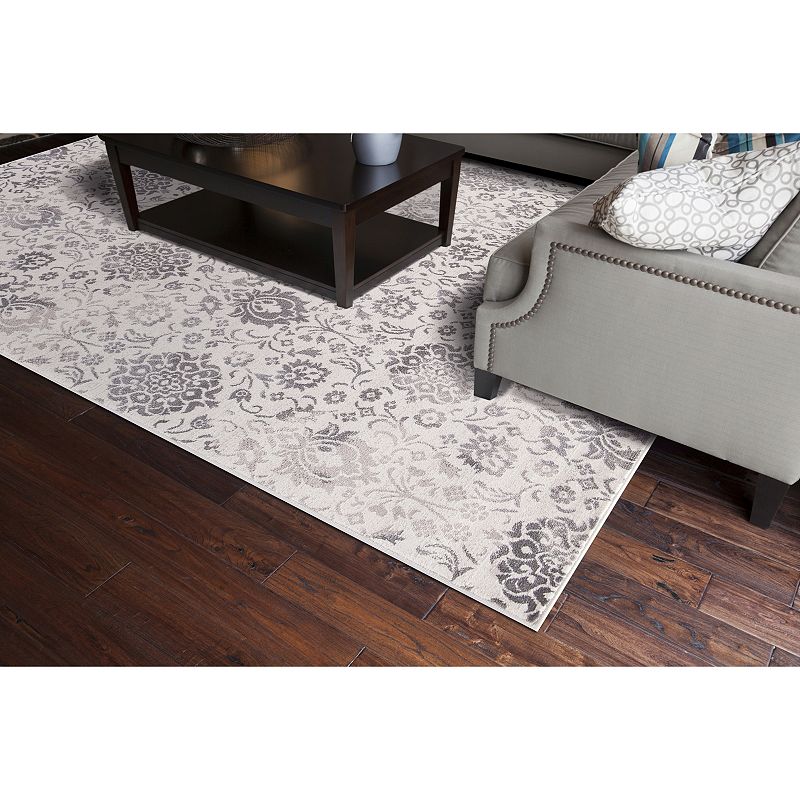 Concord Global Lara Soft Damask Rug