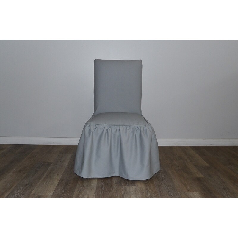 Ruffled Dining chair slipcover with bowtie (single)