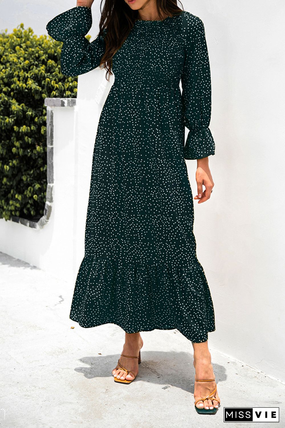 Floral Print Long Sleeve Dress Women Wholesale