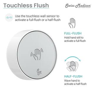 Swiss Madison Hugo Intelligent Tankless Elongated Toilet Touchless Vortex Dual-Flush 1.11.6 gpf SM-ST040