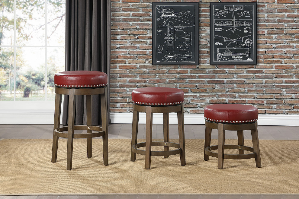 Josie Round Swivel Stool   Contemporary   Footstools And Ottomans   by Lexicon Home  Houzz