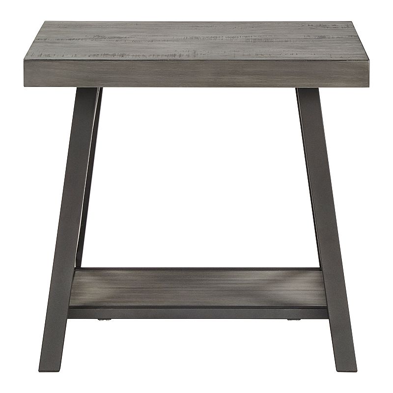 HomeVance Industrial Finish End Table