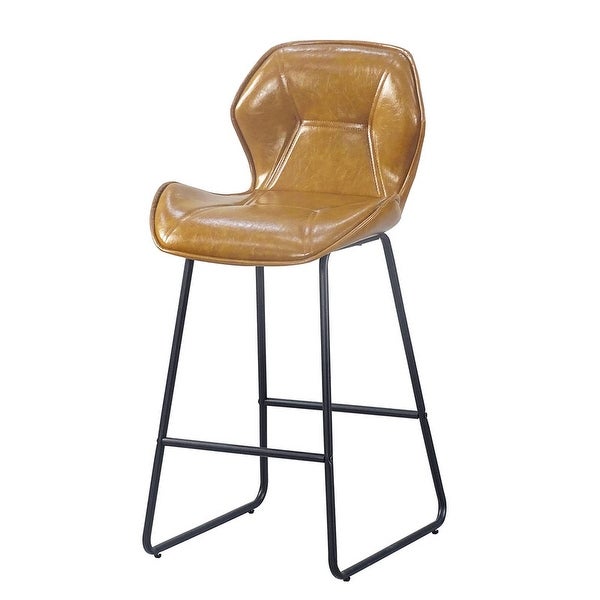 Set of 2 PU Leather Chair Counter Height Stools for Dining Room Kitchen