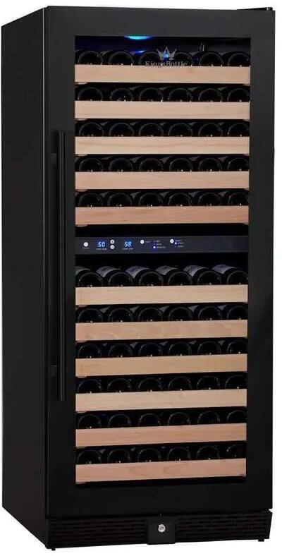 KingsBottle KBU100DXFGRHH 24 Inch Black Wine Cooler