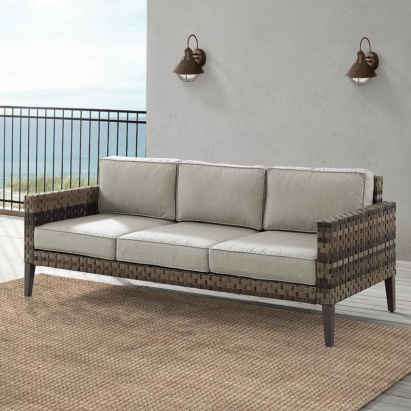 Crosley Prescott Wicker Patio Couch