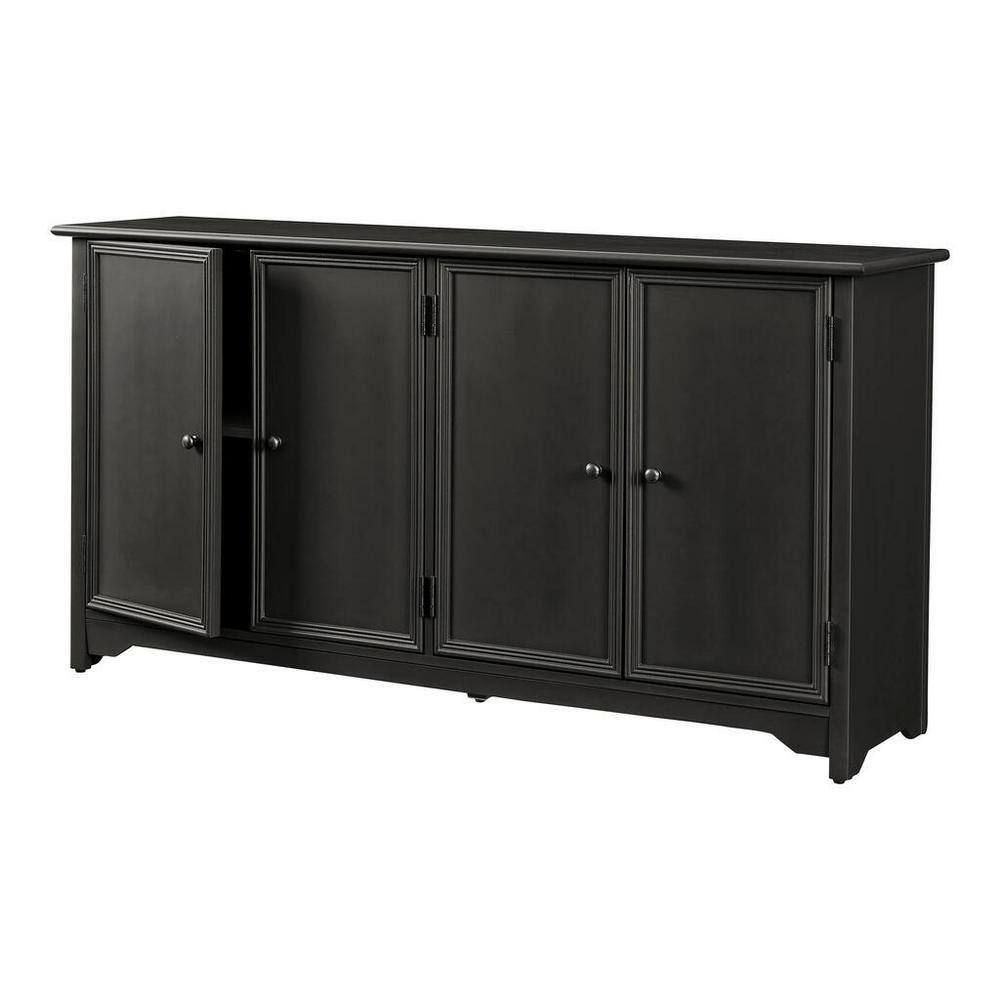 Home Decorators Collection Bradstone 4 Door Charcoal Black Storage Console JS-3421-B