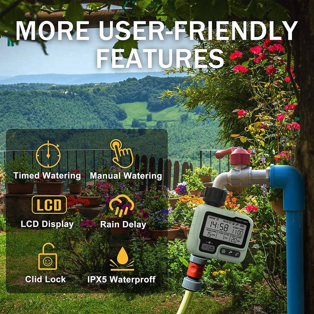 Cubilan Water Timer Programmable Sprinkler Timer for Garden Hose Timer for Irrigation Features Rain Delay B0BND2KM7P