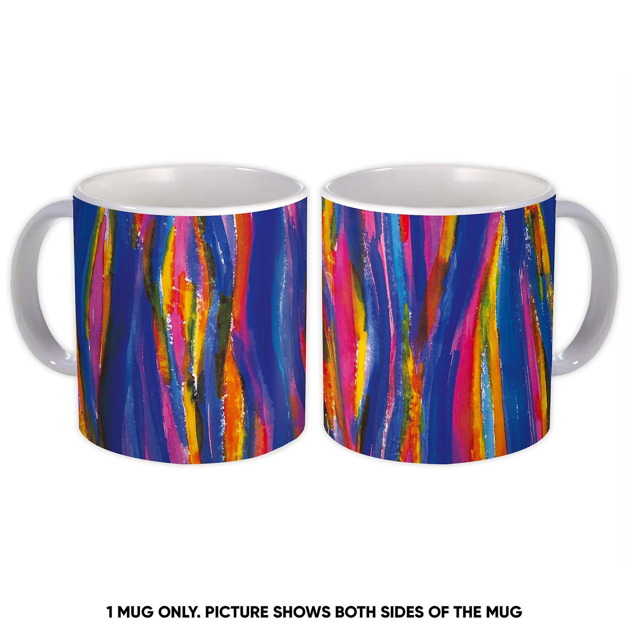 Gift Mug: Painted Stripes Bands Seamless