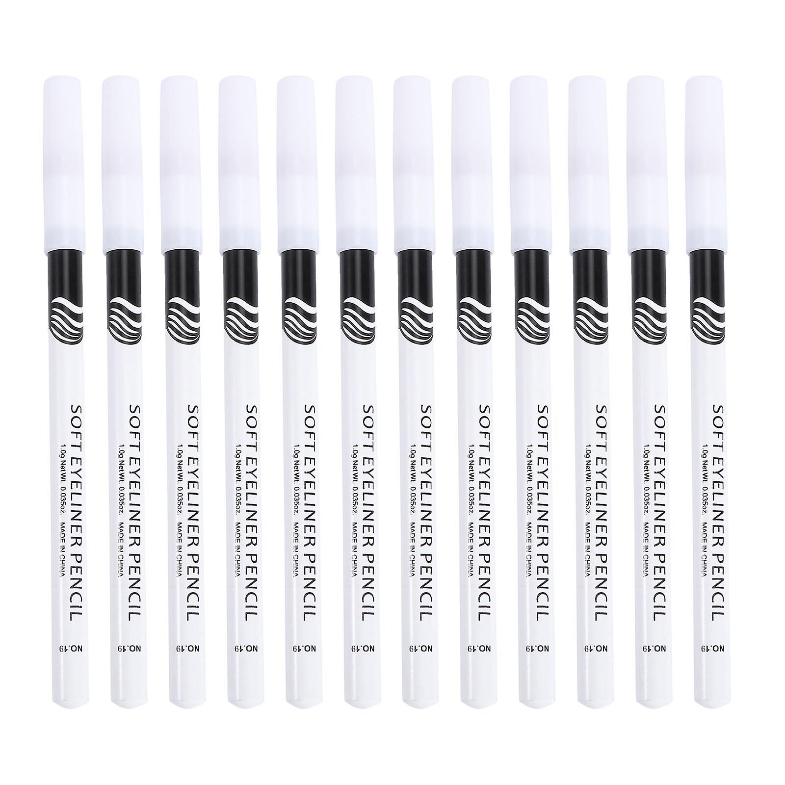 12pcs Highlighter Eyeliner Pen Eyeshadow Pencil White Eyeliner Pencil Makeup Pen