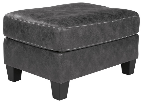 Benjara BM210844 Rectangular Ottoman with Tapered ...