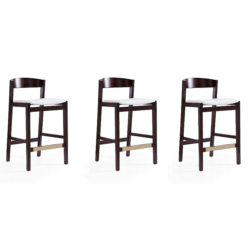 MANHATTAN COMFORT Klismos Counter Stool 3-piece Set