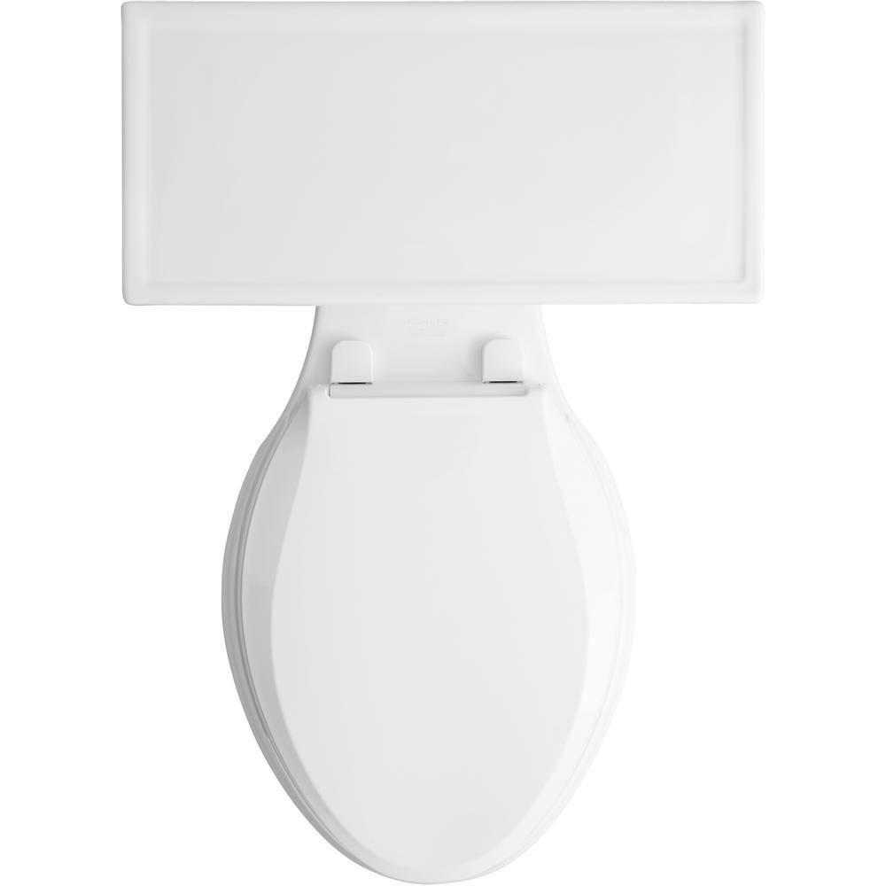 KOHLER Memoirs Stately 2-Piece 1.6 GPF Single Flush Elongated Toilet with AquaPiston Flush Technology in White K-3819-0