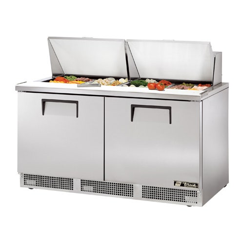 True TFP-64-24M Food Prep Table for 24 Pans - Two Door - 64