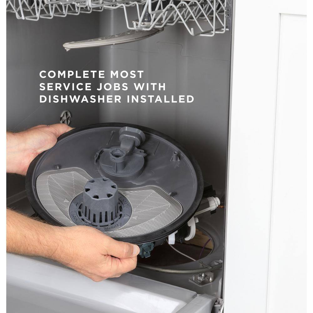 GE 24 in. Built-In Tall Tub Front Control Dishwasher in Stainless Steel with Sanitize Dry Boost 55 dBA GDF450PSRSS