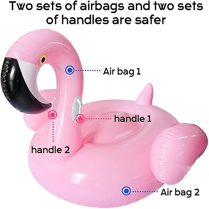 Giant 52 Flamingo Inflatable Ride-on Pool Float With Handles And Wings