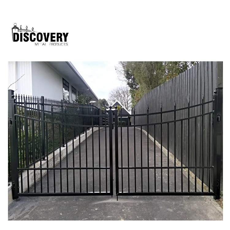 Easy install aluminum entrance gates custom design house main gate factory supply metal driveway gates