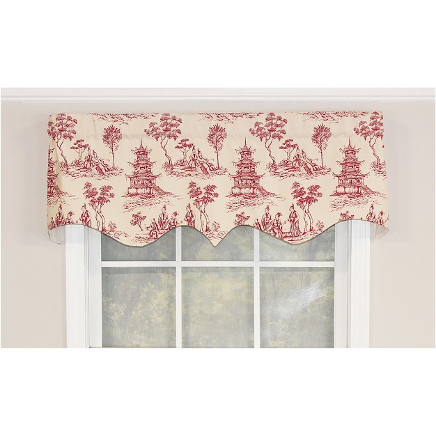 Rod Pocket Valance 50 quot X 17 quot Red By Rlf Home