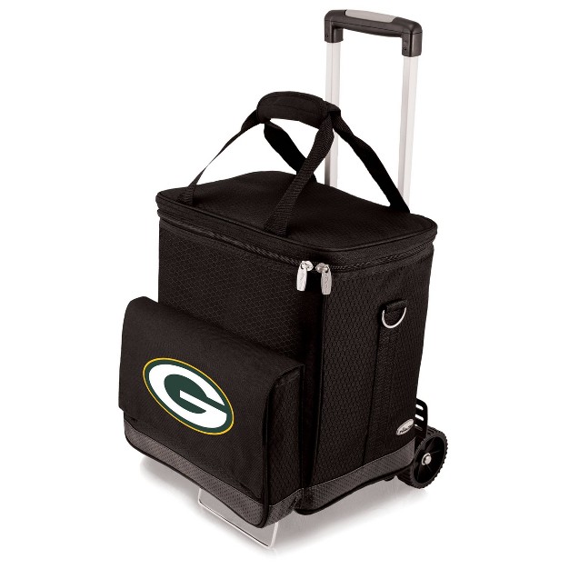 Nfl Green Bay Packers Cellar Six Bottle Wine Carrier And Cooler Tote With Trolley