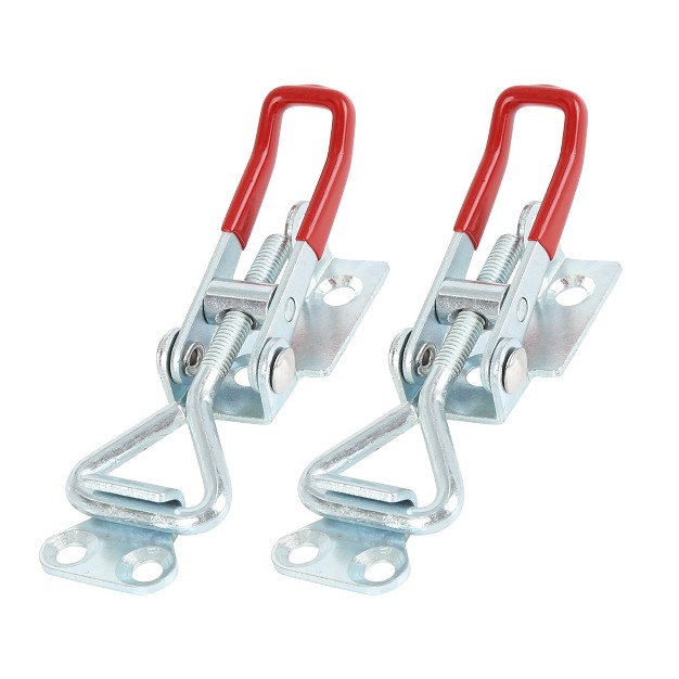 Unique Bargains Car Adjustable Handle Toggle Clamp Latch Lock Hasp With Hole 100kg 220lbs 2pcs