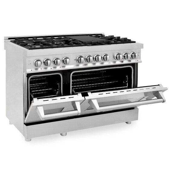 ZLINE Stainless Steel 48-inch Gas Burner/ Electric Oven Range