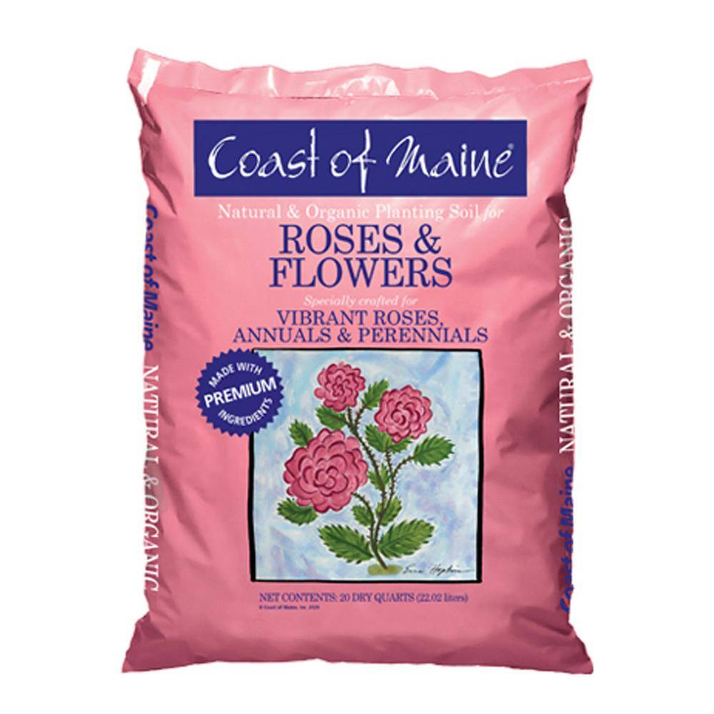 Coast of Maine 20 qt. Bag Organic Potting Soil for Roses and Flowers (2-Pack) 2 x 1cbALS20QT