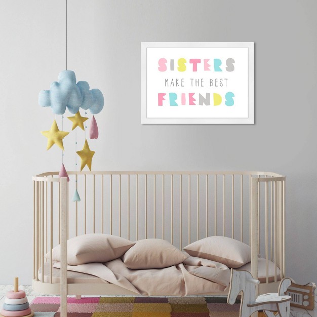 X 15 quot Best Friend Sisters Bright Typography And Quotes Framed Art Print Wynwood Studio