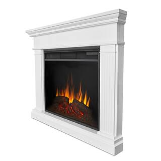 Real Flame Kennedy Grand 56 in. Corner Electric Fireplace in Dark White 8050E-W