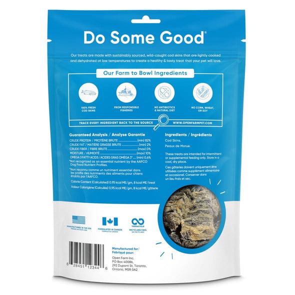 OPEN FARM DEHYDRATED GRAIN FREE COD SKINS DOG TREATS;