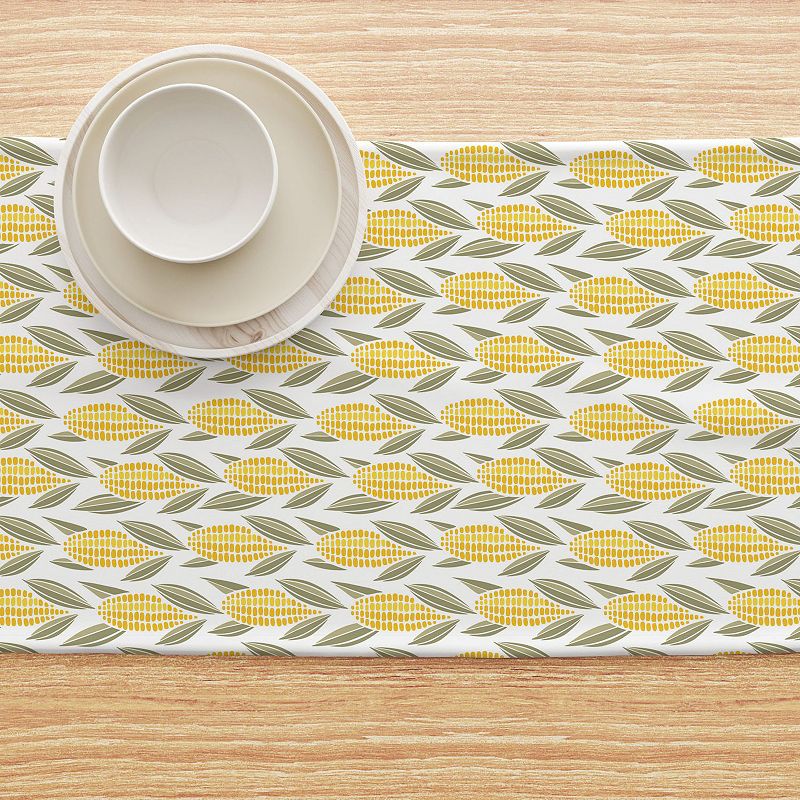 Table Runner， 100% Cotton， 16x108， Harvest Corn